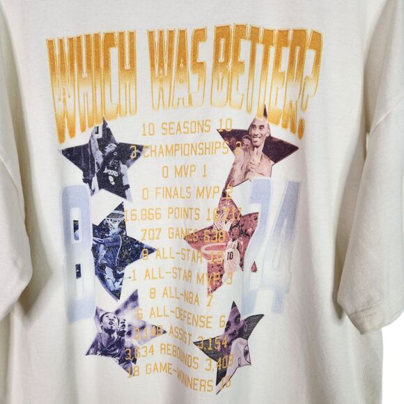 Kobe Bryant Shirt Mens Medium Butter Yellow BLACK MAMBA Tee NBA MVP Mpls 8 Laker - Picture 5 of 9